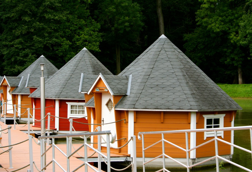 schwimmende Hütten in Eberstedt